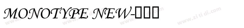 Monotype New字体转换